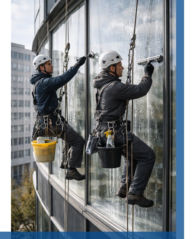 Мойка панорамных окон в Алексине от 385 р. заказать у ВЫСОТНИК-Лкс