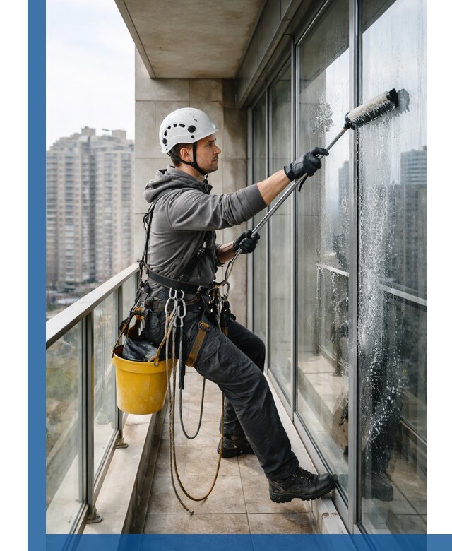 Профессиональная мойка балконного остекления в Алексине