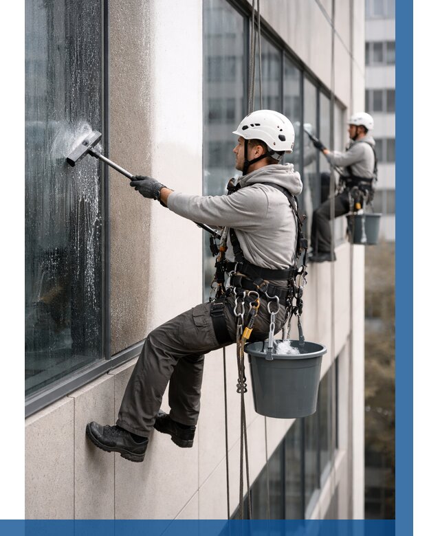 Мойка фасадов зданий в Алексине под ключ от 385 р. | ВЫСОТНИК-Лкс