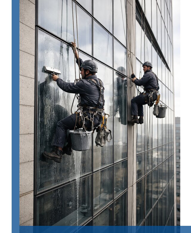 Профессиональная мойка стеклянных фасадов зданий в Алексине