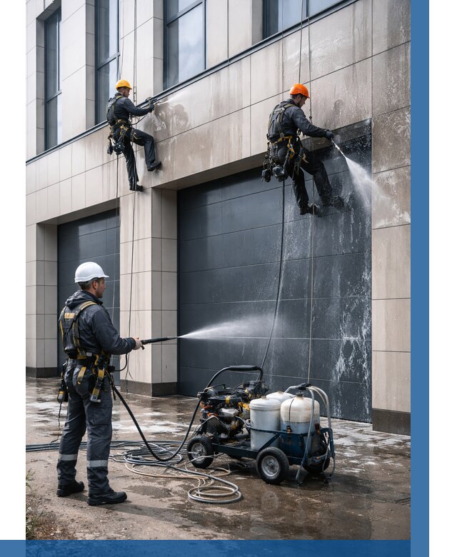 Послестроительная мойка фасада в Алексине от 330 р. | ВЫСОТНИК-Лкс