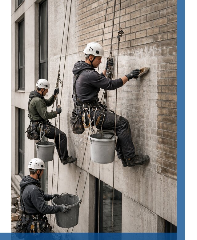 Удаление высолов с фасада в Алексине от 275 р. | ВЫСОТНИК-Лкс