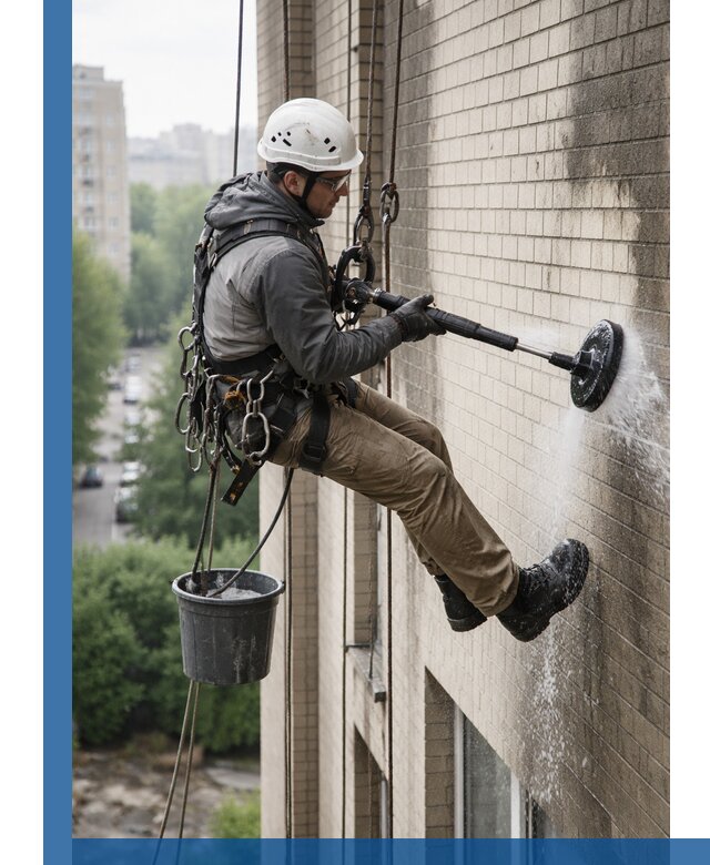 Очистка фасада от копоти в Алексине профессионально и безопасно