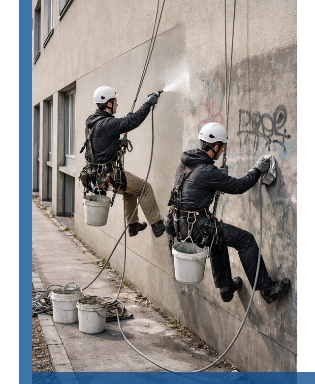 Антиграффити покрытие фасада с защитой от надписей в Алексине