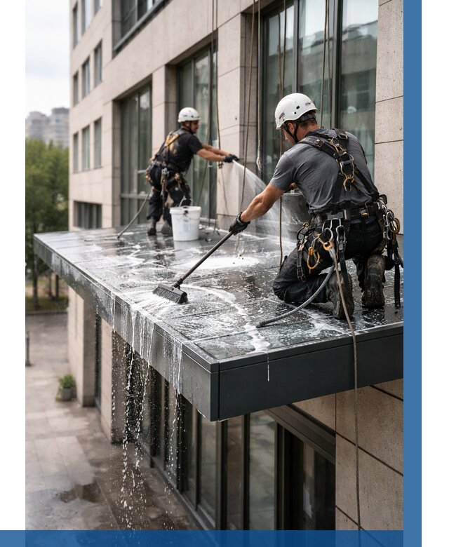 Мойка козырьков и навесов в Алексине от 3846 р. | ВЫСОТНИК-Лкс