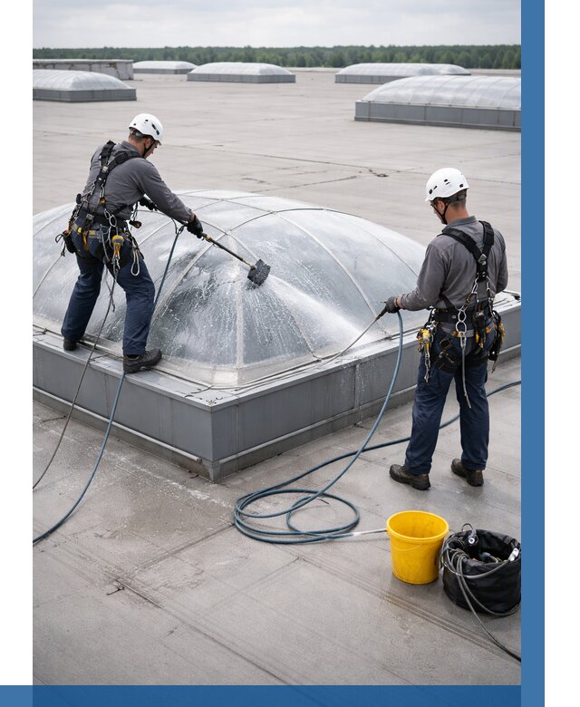 Мойка зенитных фонарей в Алексине, заказать от 4945 р. | ВЫСОТНИК-Лкс