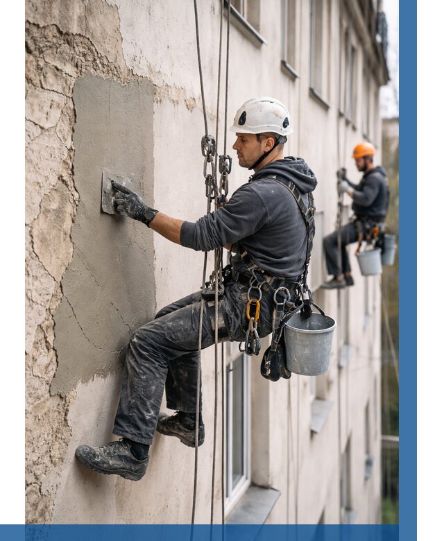 Восстановление штукатурки фасада в Алексине от 1319 р. | ВЫСОТНИК-Лкс