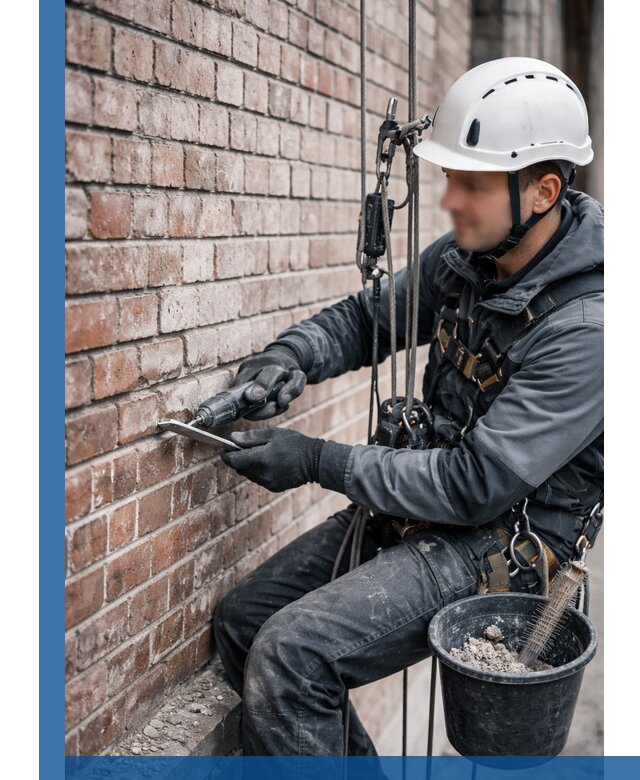 Расшивка кирпичных швов фасадов и стен, ремонт в Алексине