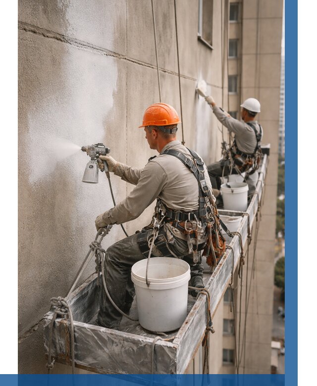 Грунтовка фасада на высоте в Алексине от 132 р. | ВЫСОТНИК-Лкс