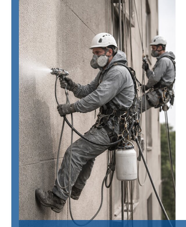 Безвоздушная покраска фасадов зданий в Алексине профессионально