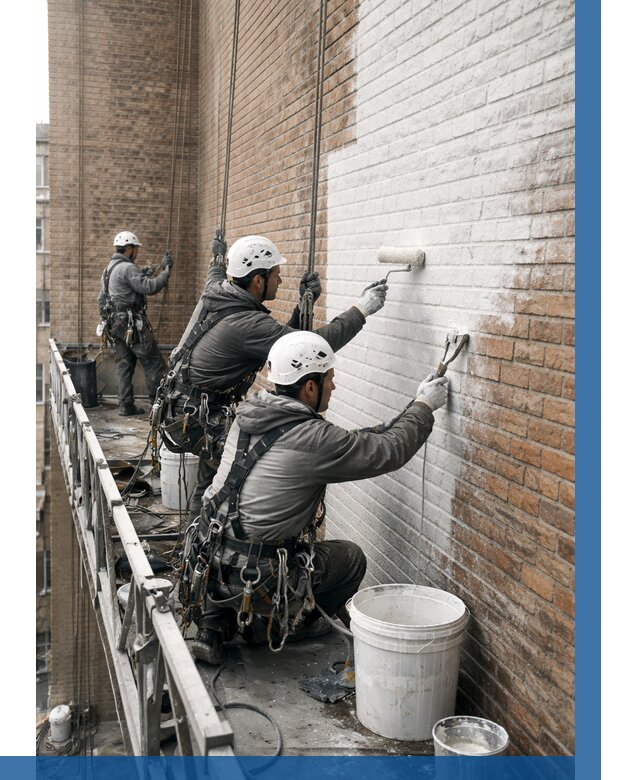 Покраска кирпичного фасада в Алексине от 385 р. | ВЫСОТНИК-Лкс