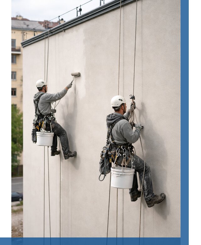 Покраска оштукатуренного фасада в Алексине от 352 р. | ВЫСОТНИК-Лкс