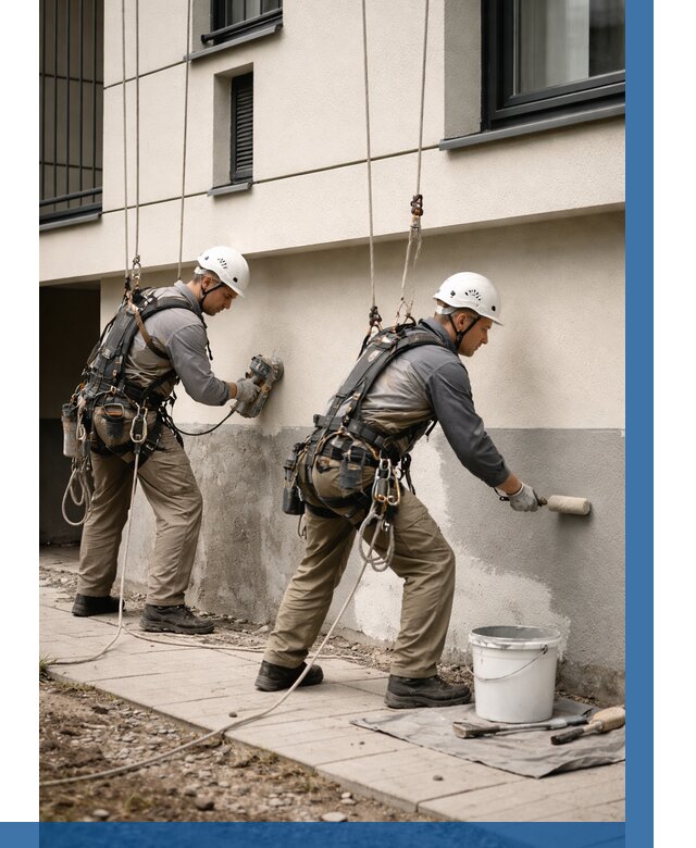 Окраска цоколя здания в Алексине от 494 р. под ключ | ВЫСОТНИК-Лкс