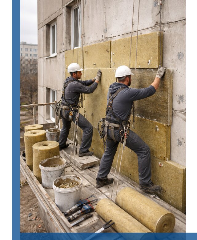 Утепление фасада минватой в Алексине под ключ с гарантией