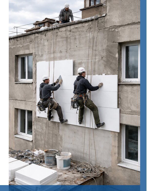 Утепление фасада пенополистиролом в Алексине от 1978 р. | ВЫСОТНИК-Лкс