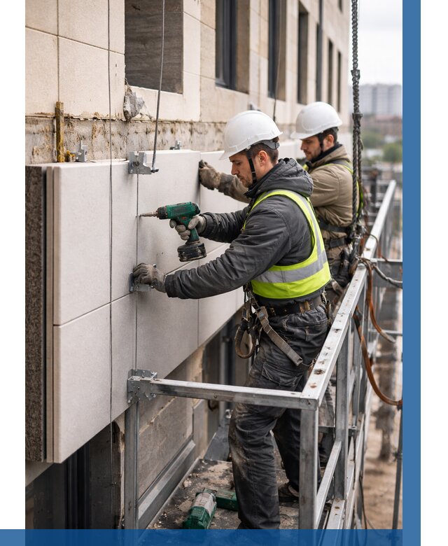 Монтаж фасадных термопанелей в Алексине от 1648 р. | ВЫСОТНИК-Лкс