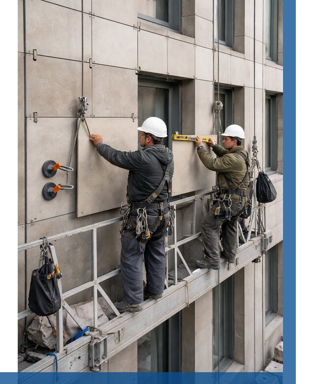 Монтаж керамогранита на фасад в Алексине от 2747 р. | ВЫСОТНИК-Лкс