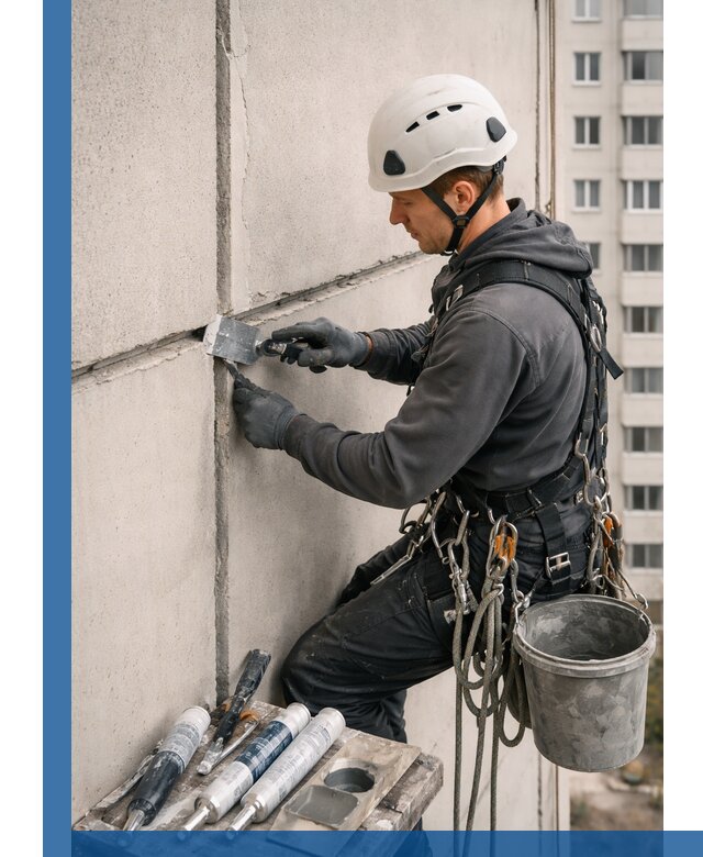 Ремонт межпанельных швов в Алексине герметизация и восстановление