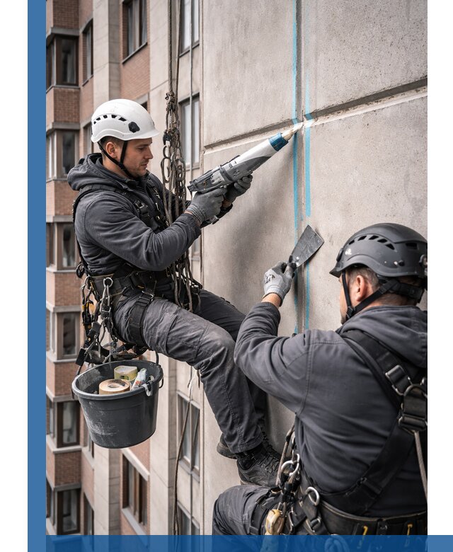 Вторичная герметизация швов фасада и кровли в Алексине