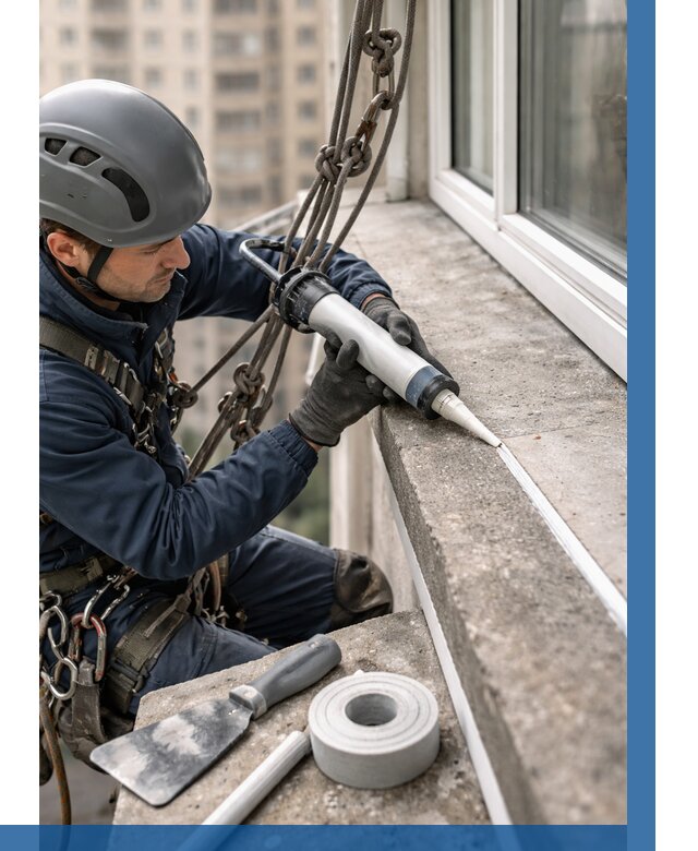 Герметизация балконного козырька в Алексине от 4945 р. | ВЫСОТНИК-Лкс