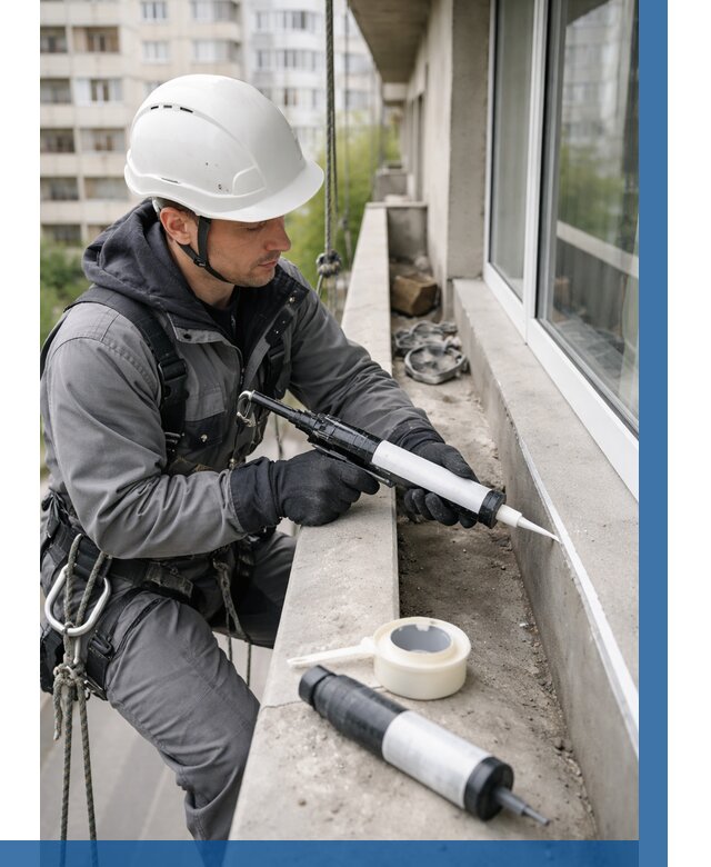 Герметизация швов лоджии в Алексине от 4945 р. | ВЫСОТНИК-Лкс