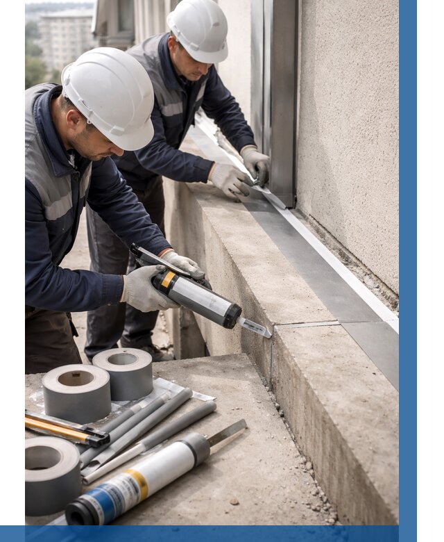 Герметизация примыкания балкона в Алексине от 4945 р. | ВЫСОТНИК-Лкс