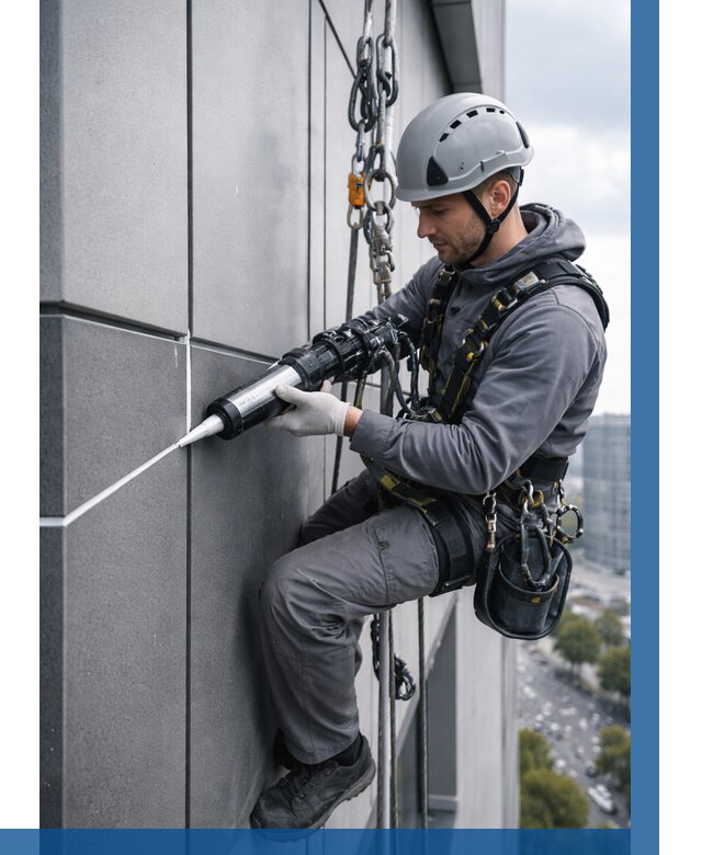 Герметизация стыков фасадных панелей в Алексине от 7142 р.| ВЫСОТНИК-Лкс