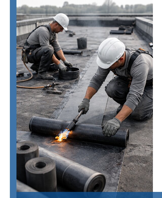 Ремонт рулонной кровли в Алексине герметизация и восстановление