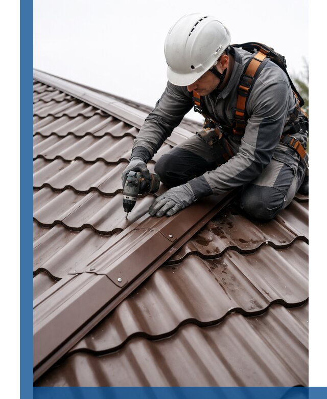 Ремонт металлочерепицы на крыше в Алексине профессионально