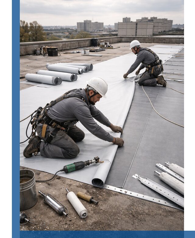 Монтаж мембранной кровли в Алексине для промышленных зданий