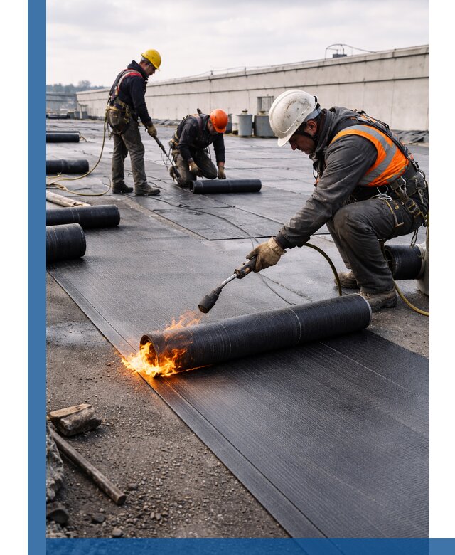 Монтаж наплавляемой кровли в Алексине профессионально