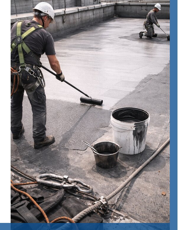 Гидроизоляция кровли жидкой резиной в Алексине от 549 р. | ВЫСОТНИК-Лкс