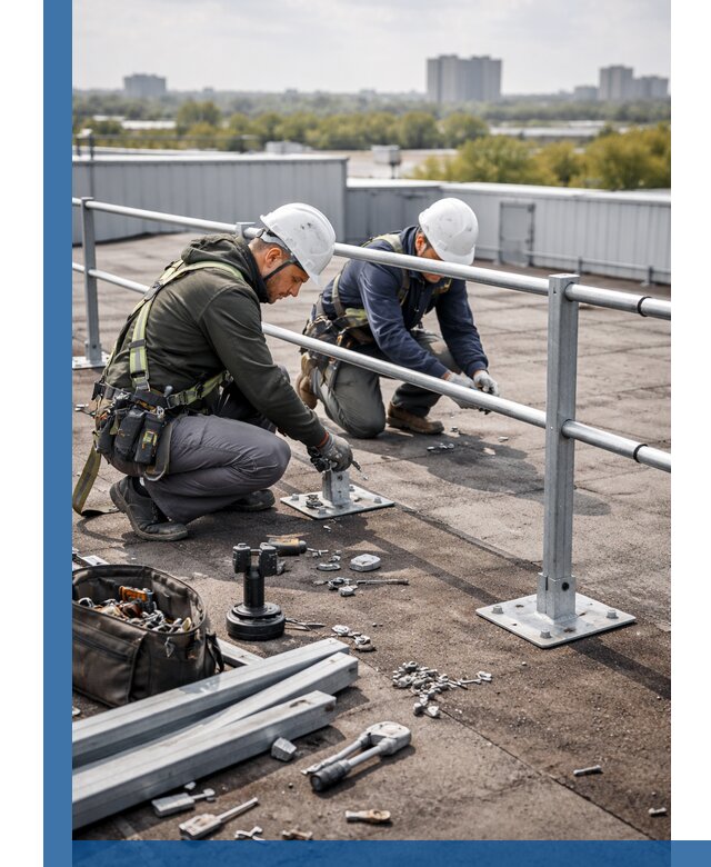 Монтаж кровельного ограждения в Алексине под ключ с гарантией