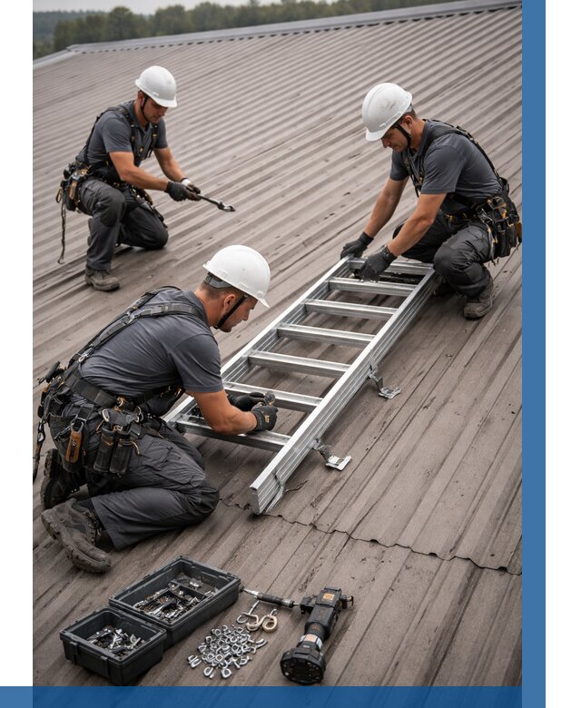 Монтаж кровельной лестницы в Алексине от 4945 р. | ВЫСОТНИК-Лкс