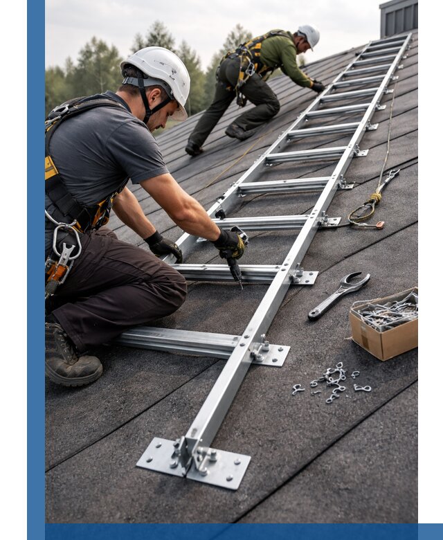 Профессиональный монтаж кровельной лестницы в Алексине под ключ