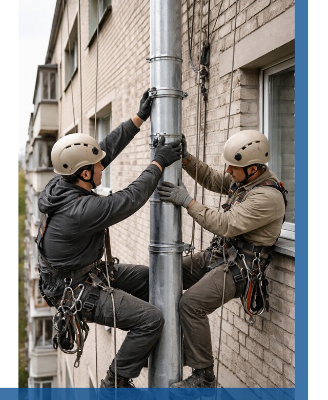 Замена водосточных труб в Алексине от 7142 р. | ВЫСОТНИК-Лкс