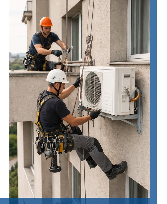 Монтаж внешнего блока кондиционера в Алексине от 7142 р. | ВЫСОТНИК-Лкс