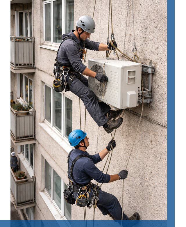 Перенос внешнего блока кондиционера в Алексине от 9889 р.| ВЫСОТНИК-Лкс