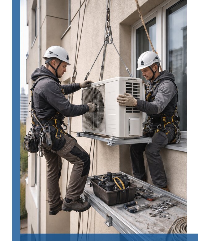 Перенос внешнего блока кондиционера в Алексине с монтажом и крепежом