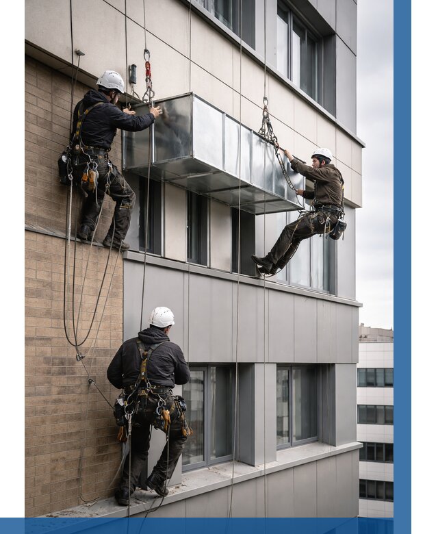 Монтаж воздуховодов на фасаде в Алексине от 1648 р. | ВЫСОТНИК-Лкс