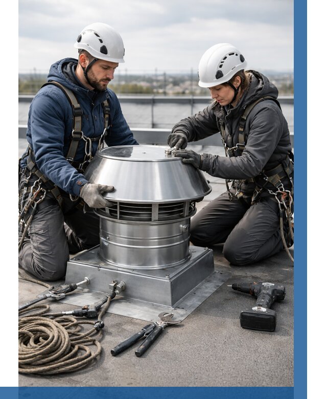 Установка дефлекторов на кровле в Алексине от 4945 р. | ВЫСОТНИК-Лкс