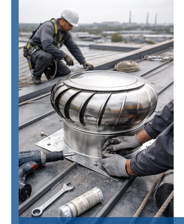 Установка дефлекторов на кровле в Алексине профессионально