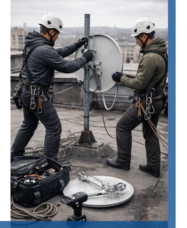 Демонтаж антенн на крыше в Алексине от 4945 р. | ВЫСОТНИК-Лкс