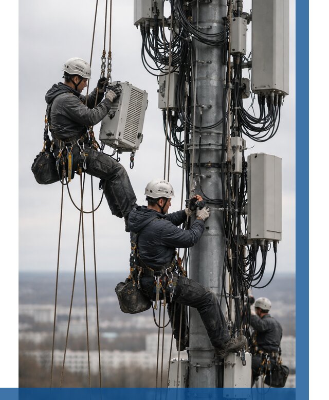 Монтаж оборудования связи на мачте в Алексине от 8241 р. | ВЫСОТНИК-Лкс