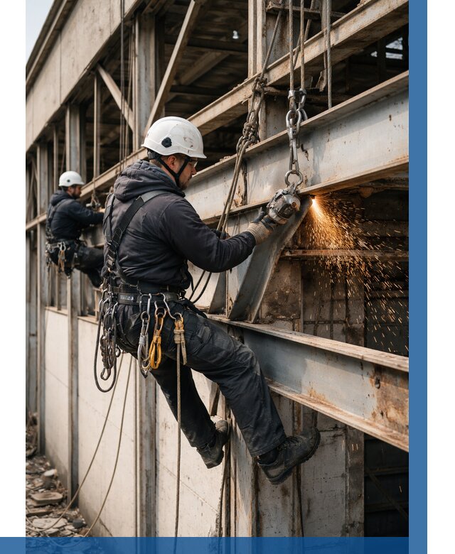 Демонтаж металлоконструкций на высоте в Алексине от 7142р. |ВЫСОТНИК-Лкс