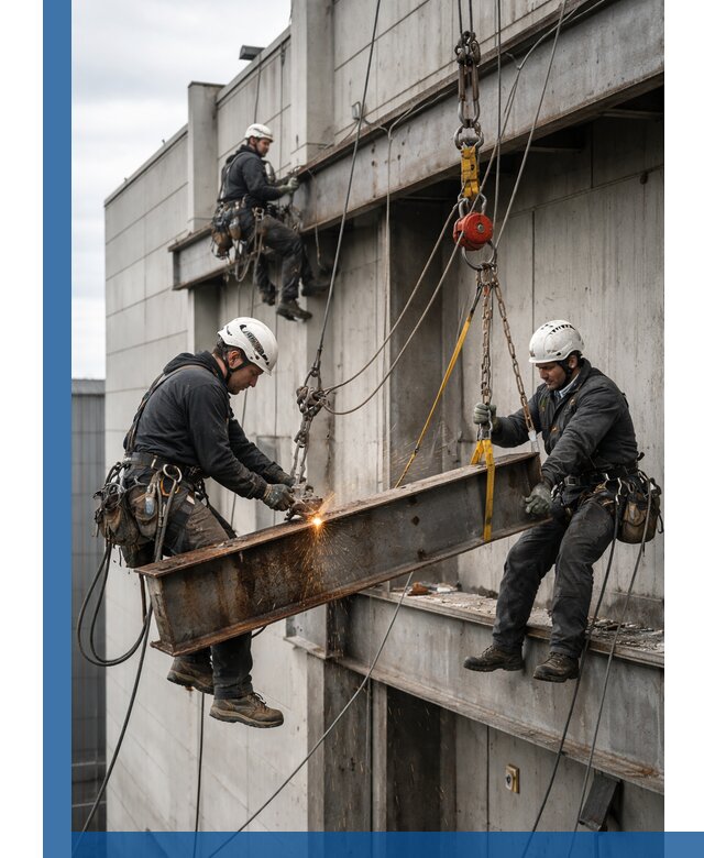 Демонтаж металлоконструкций на высоте в Алексине под ключ