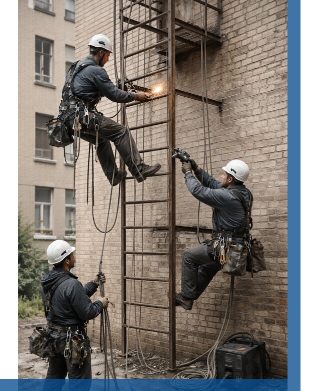 Ремонт пожарной лестницы в Алексине от 8241 р. | ВЫСОТНИК-Лкс