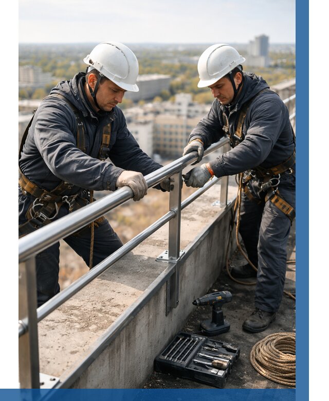 Монтаж перил на высоте в Алексине от 2747 р. | ВЫСОТНИК-Лкс