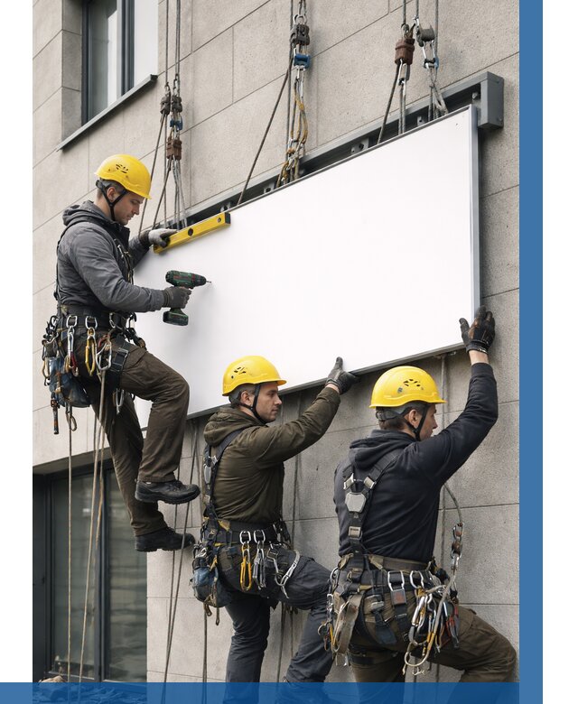 Монтаж рекламной вывески в Алексине от 8790 р. | ВЫСОТНИК-Лкс