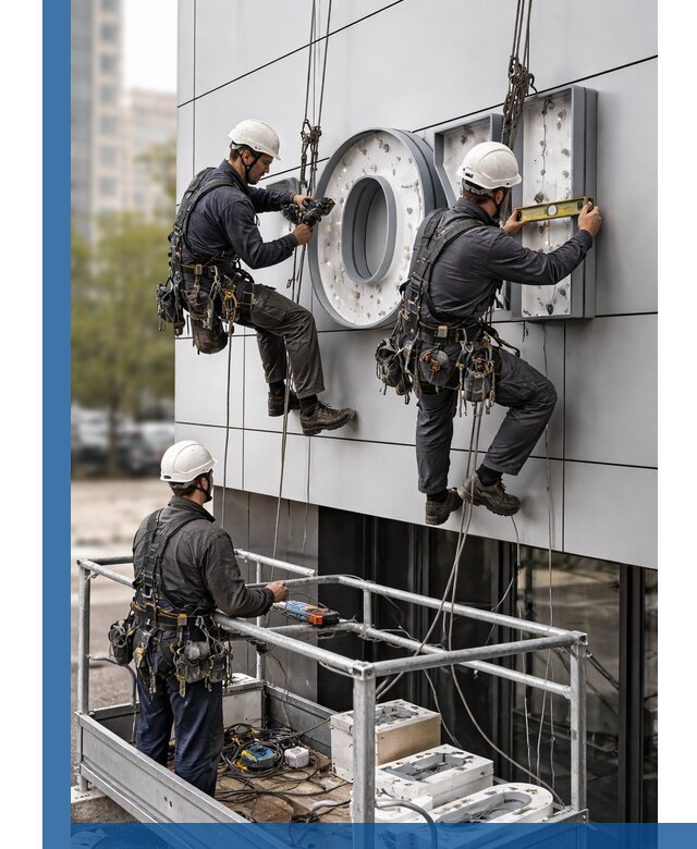 Профессиональный монтаж световых букв в Алексине под ключ